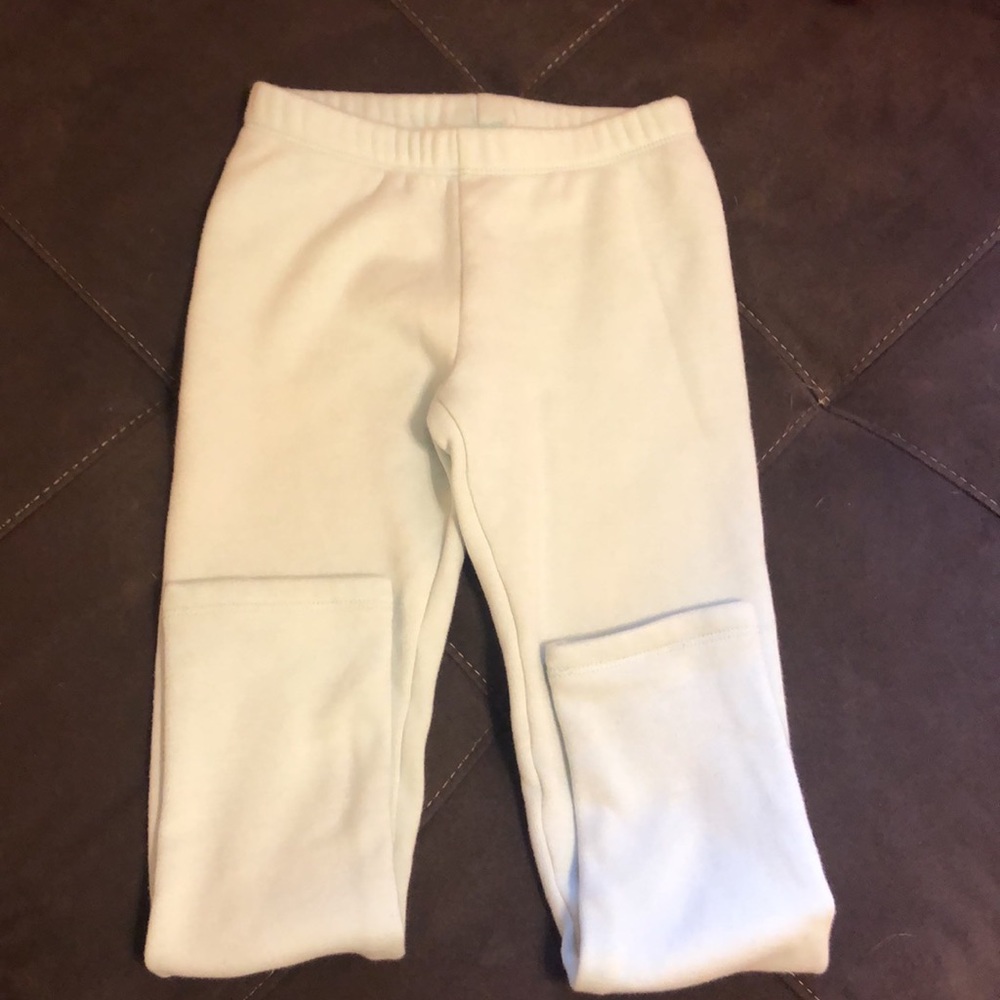 Gymboree light green cozy fleece leggings size 5-6